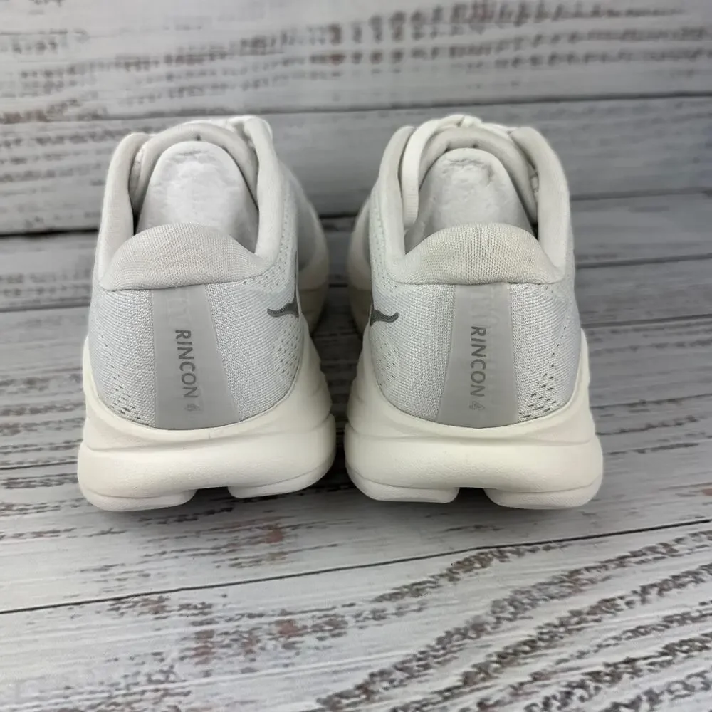 HOKA Rincon 4 Womens 8B Running Shoes White Silver